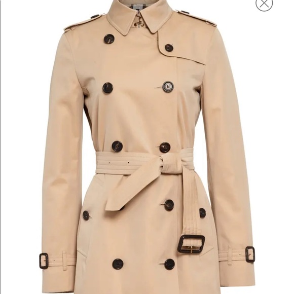 The Kensington long Burberry Trench coat In Honey NWT US sz 00 - Picture 3 of 12